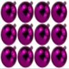 12 Pack 80mm 3" Shiny Pink Ball Ornament with Wire, UV Coated view 1