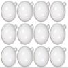 12 Pack 80mm 3" Shiny White Ball Ornament with Wire, UV Coated view 1
