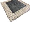 Fur Accents Shag Animal Pelt Rug, Gray or Brown with Fox Fur Border, Plush Faux Fur, Bear Skin, Sheepskin Area Rug, Thick Shaggy Soft Fur, Hand Made to Order USA 60"x96" view 4