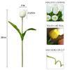 Flovery Real Touch Table Tulip Artificial Flowers Dining Table, Floral Stem, Home Decoration Dining, No Vase 6PCs (Orange) view 2