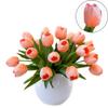 Flovery Real Touch Table Tulip Artificial Flowers Dining Table, Floral Stem, Home Decoration Dining, No Vase 6PCs (Orange) view 3