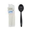 500 Kits Disposable Plastic Soup Spoon with Napkin and Salt/pepper packet, individually Wrapped, To-go (Soup Spoon) view 1