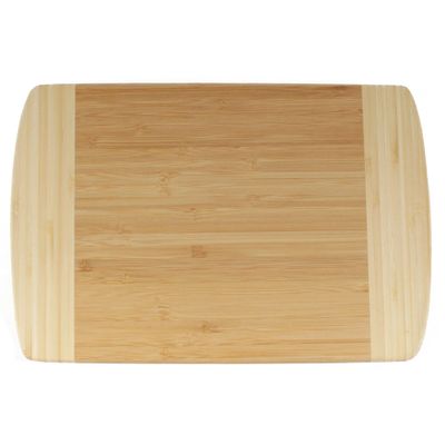 BambooMN Premium Bamboo Natural Two-Tone Kitchen Cutting and Serving Board, Small - 12" x 8" x 0.75" - 3 Piece