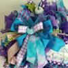 Fall Wreath in Pastels, Teal and Purple Autumn Wreath, Autumn in Purple and Teal Wreath view 4