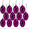 12 Pack 100mm 4" Shiny Pink Ball Ornament with Wire and UV Coating view 1