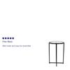 Flash Furniture Greenwich Collection End Table - Modern Clear Glass End Table - Crisscross Matte Black Frame view 4
