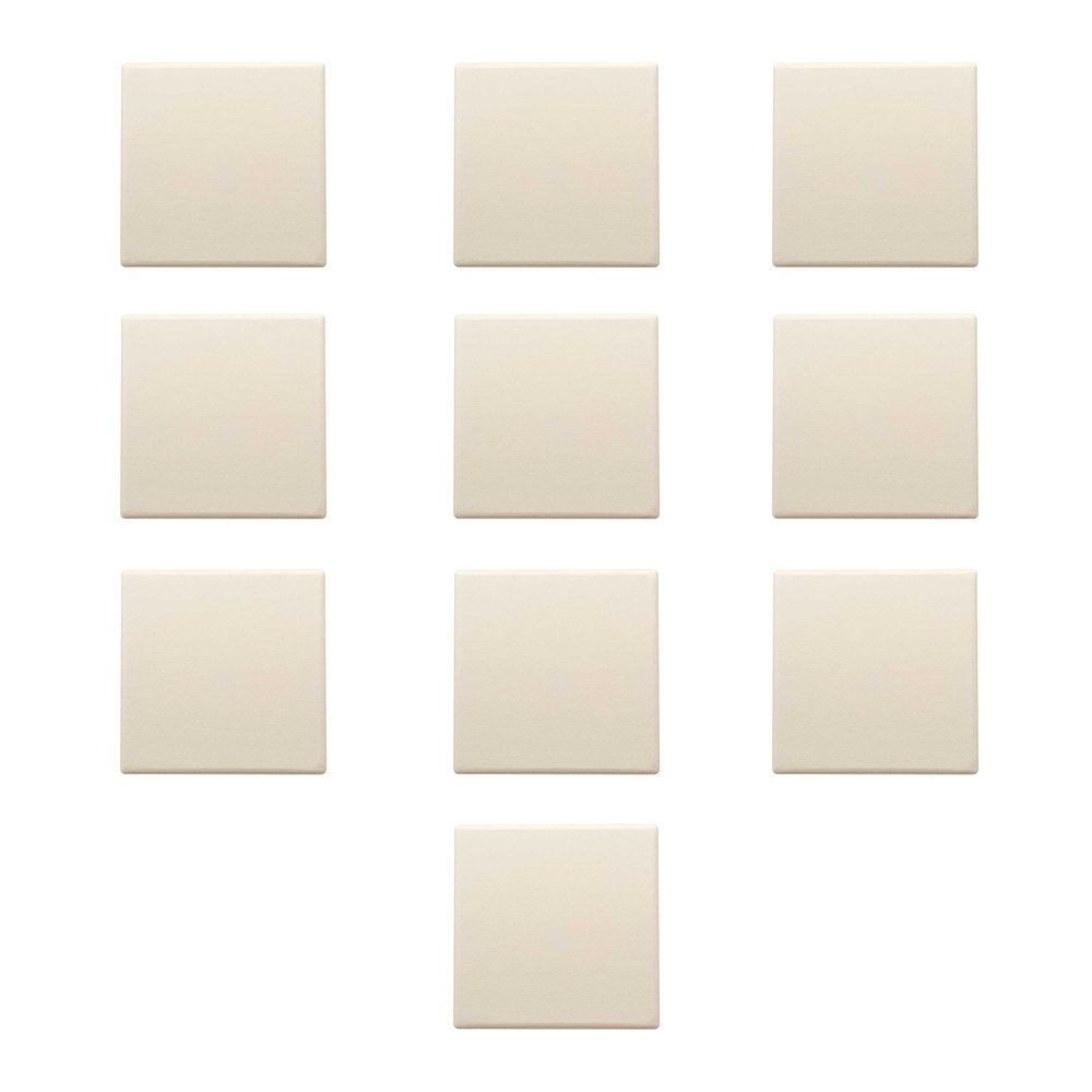 10 4" Square Ceramic Coasters Set - Cork Bottom, Serve Ware - Natural
