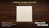 10 4" Square Ceramic Coasters Set - Cork Bottom, Serve Ware - Natural view 4