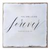 Aihesui Wood Sign Hanging Home Wall Decoration Bible Verse You Are Loved Forever Wall Art Plaque for Living Room Kitchen Batheroom Bedroom Office School 16x16inch view 1
