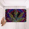Erosebridal Leaves Door Mat Bohemian Blue Purple Mandala Bath Rugs Colorful Leaves Bath Mat Adult Teens Boys Exotic Rainbow Leaf Door Rug Floor Non Slip 20" x 32" view 2