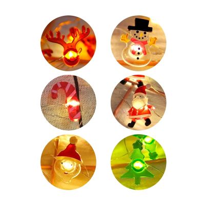 FHYTGBS Christmas LED String Lights- 1 pcs Christmas Light String Santa Claus Snowman Garland Light String Fairy Lights Hanging Ornaments for New Year Holiday Decor (Emitting Color : SBC)