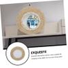 Happyyami Rattan Woven Wall Mirror Stylish Hanging Mirror for Home Decor Rattan Art Mirr view 3