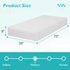 BLKMTY Twin Mattress 75" x 39" x 8" Twin Size Bed Mattresses 8 Inch Gel Memory Foam Mattress for Cool Sleep Pressure Relief Soft Mattresses in Box CertiPUR-US Certified, White view 2