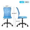 BLKMTY Modern Blue Ergonomic Chair, Mesh Office Chair, Armless Computer Desk Chairs, Adjustable Height, Lumbar Support, Swivel, Rolling, Task, Executive, Home Office, Small Chairs view 2