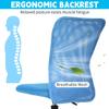 BLKMTY Modern Blue Ergonomic Chair, Mesh Office Chair, Armless Computer Desk Chairs, Adjustable Height, Lumbar Support, Swivel, Rolling, Task, Executive, Home Office, Small Chairs view 4
