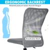 BLKMTY Modern Grey Ergonomic Chair, Mesh Office Chair, Armless Computer Desk Chairs, Adjustable Height, Lumbar Support, Swivel, Rolling, Task, Executive, Home Office, Small Chairs view 4