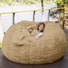 7ft Bean Bag Chair, Giant Soft Fluffy Faux Fur Bean Bag Cover Washable Jumbo Bean Bag Sofa Chair - XXL Sack Chair for Dorm, Family Room(Only Cover, No Filler) (Color : Brown) view 1