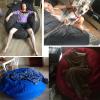 7ft Bean Bag Chair, Giant Soft Fluffy Faux Fur Bean Bag Cover Washable Jumbo Bean Bag Sofa Chair - XXL Sack Chair for Dorm, Family Room(Only Cover, No Filler) (Color : Brown) view 3