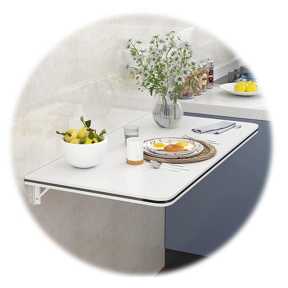 ALGWXQ Heavy Duty Fold Down Floating DeskMulti Function Computer Desk, Workbench use as Kitchen Counter, Laundry ShelfSpace Saving (Color : White, Size : 60x30cm)