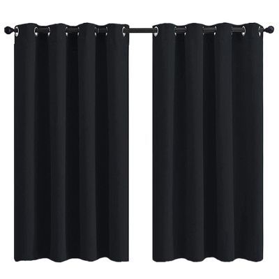 QIAOH Blackout Curtains for Sliding Glass Door 42x62in, Room Darkening Curtains Thermal Curtains, Heat Blocking Curtains, Grommet Blackout Curtains for Bedroom and Living Room