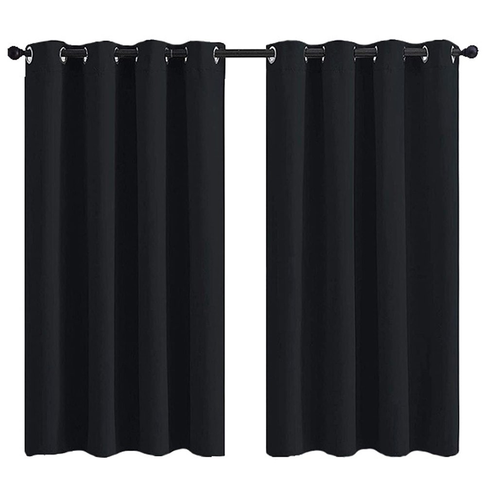 QIAOH Blackout Curtains for Sliding Glass Door 42x62in, Room Darkening Curtains Thermal Curtains, Heat Blocking Curtains, Grommet Blackout Curtains for Bedroom and Living Room