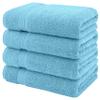 American Veteran Towel 100% Cotton Turkish Bath Towels for Bathroom 4 Pack, 27x54 Extra Large Premium Soft Drying Bathroom Towels, Sky Blue view 3