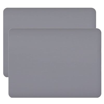 ne Placemats for Dining Table, Toddler and Kids Placemats, Table Mats, Heat Resistant, Non Slip, Washable, 28% Thicker, 16 x 12 inches, Set of 2,Gray