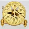 Antique Nautical Brass 4 "inch Star Sundial Compass Marine Collectible Gift Item view 4