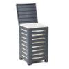 TATAY Lombok Clothes Basket, 55L Capacity, Polypropylene, BPA Free, with Lid, Grey Colour. Size: 34 x 34 x 58 cm view 1
