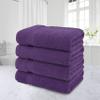 American Veteran Towel, 100% Cotton Turkish Bath Towels for Bathroom 4 Pack, 27x54 Extra Large Premium Soft Drying Bathroom Towels, Purple view 2