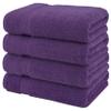American Veteran Towel, 100% Cotton Turkish Bath Towels for Bathroom 4 Pack, 27x54 Extra Large Premium Soft Drying Bathroom Towels, Purple view 4