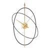 CGF- Clock Simple Silent Wall Clock Wrought Iron Metal Oval Living Room Bedroom Silent Clock Wall Clock 16*28in view 1