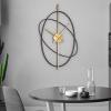 CGF- Clock Simple Silent Wall Clock Wrought Iron Metal Oval Living Room Bedroom Silent Clock Wall Clock 16*28in view 4
