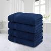 American Veteran Towel, 100% Cotton Turkish Bath Towels for Bathroom 4 Pack, 27x54 Extra Large Premium Soft Drying Bathroom Towels, Navy Blue view 2
