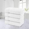 American Veteran Towel, Turkish Bath Towels for Bathroom 4 Pack, 27x54 Extra Large Premium Soft Drying Bathroom Towels, White view 2