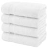 American Veteran Towel, Turkish Bath Towels for Bathroom 4 Pack, 27x54 Extra Large Premium Soft Drying Bathroom Towels, White view 4