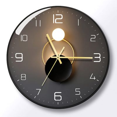 Clock Simple Light Luxury Wall Clock Internet Celebrity Personality Quartz Clock Light and Shadow Art Mute Living Room Wall Clock