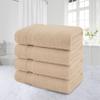 American Veteran Towel, Turkish Bath Towels for Bathroom 4 Pack, 27x54 Extra Large Premium Soft Drying Bathroom Towels, Beige view 2