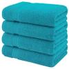 American Veteran Towel, 100% Cotton Turkish Bath Towels for Bathroom 4 Pack, 27x54 Extra Large Premium Soft Drying Bathroom Towels, Aqua Blue view 4