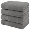 American Veteran Towel, Turkish Bath Towels for Bathroom 4 Pack, 27x54 Extra Large Premium Soft Drying Bathroom Towels, Light Gray view 4