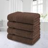 American Veteran Towel, 100% Cotton Turkish Bath Towels for Bathroom 4 Pack, 27x54 Extra Large Premium Soft Drying Bathroom Towels, Brown view 2
