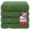 American Veteran Towel, Turkish Bath Towels for Bathroom 4 Pack, 27x54 Extra Large Premium Soft Drying Bathroom Towels, Sage Green view 1
