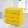 American Veteran Towel, 100% Cotton Turkish Bath Towels for Bathroom 4 Pack, 27x54 Extra Large Premium Soft Drying Bathroom Towels, Yellow view 2