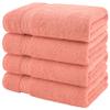 American Veteran Towel, 100% Cotton Turkish Bath Towels for Bathroom 4 Pack, 27x54 Extra Large Premium Soft Drying Bathroom Towels, Coral view 4