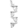 Alsonerbay White Corner Shelf Wall Mount, 4 Tier Floating Shelf for Wall Storage, Rustic Wood Shelves for Bedroom, Living Room, Bathroom, Entryway, Garage (Dog Shaped) view 1