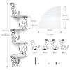 Alsonerbay White Corner Shelf Wall Mount, 4 Tier Floating Shelf for Wall Storage, Rustic Wood Shelves for Bedroom, Living Room, Bathroom, Entryway, Garage (Dog Shaped) view 3