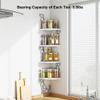 Alsonerbay White Corner Shelf Wall Mount, 4 Tier Floating Shelf for Wall Storage, Rustic Wood Shelves for Bedroom, Living Room, Bathroom, Entryway, Garage (Dog Shaped) view 4