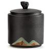 16cm Coarse Pottery Tea Caddy Sealed Jar Household Puer Storage Jar Kung Fu Tea Set view 1