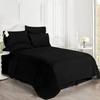 7 PCS Bed Sheet Set 100% Egyptian Cotton Twin-Black Bedding Set Includes 1 Fitted,1 Flat,1 Bed Skirt with 4 Pillow Cases | 600 Thread Counts Bed-in-A-Beg Easy Fits Up to 12" Deep Pockets view 2