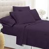 7 PCS Bed Sheet Set 100% Egyptian Cotton Queen-Eggplant Bedding Set Includes 1 Fitted,1 Flat,1 Bed Skirt with 4 Pillow Cases | 600 Thread Counts Bed-in-A-Beg Easy Fits Up to 12" Deep Pockets view 1